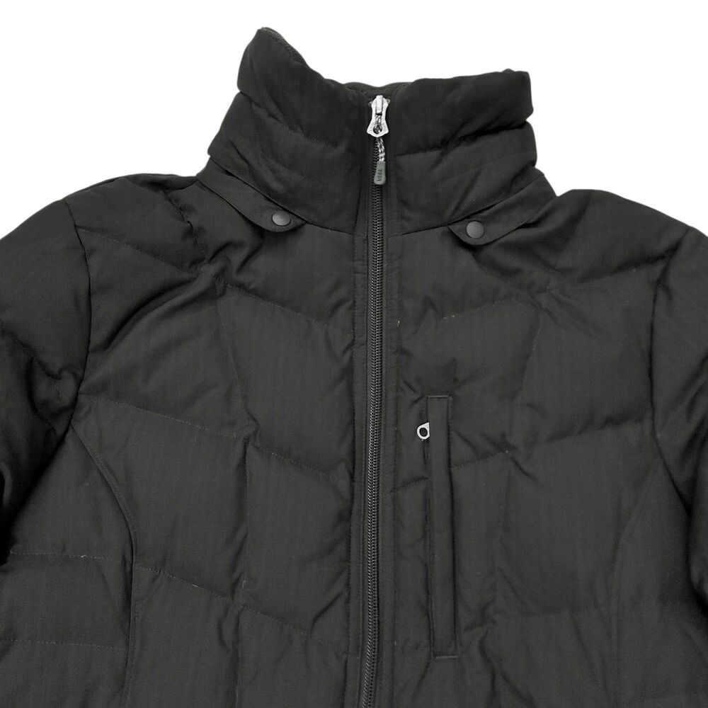 Lands End Womens Medium 10-12 Black Down Filled Puffer Coat Jacket Parka Winter - Picture 2 of 10